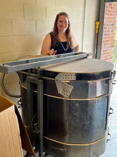 MGA's new kiln in the School of Arts & Letters. 